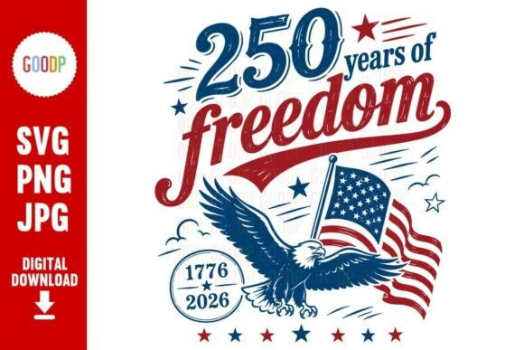 250 Years of Freedom USA SVG Design
