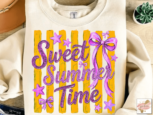 Brushstroke Striped Coquette Summer PNG Designs