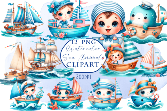 Discover the Beauty of Marine Clipart - Ships and Captains PNG