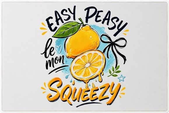 Easy Peasy Lemon Squeezy Graphic PNG