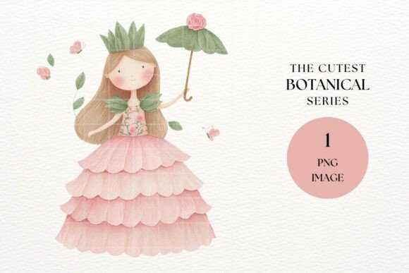 Enhancing Creativity with Rose Princess Leaf Umbrella Clipart PNG: A Modern Design Essential