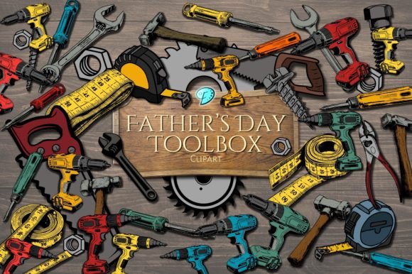 Father s Day Tool Box Clipart Pack: A Versatile Digital Resource for Creative Crafting