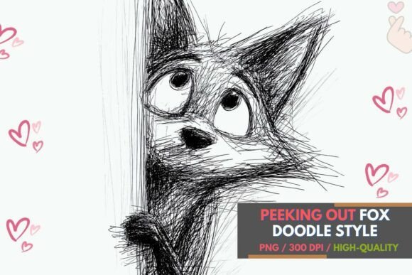 Funny Peeking Fox PNG Sublimation: A Playful Addition to Creative Crafting