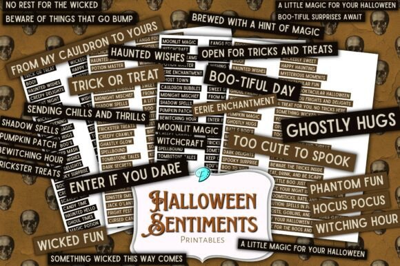 Halloween Sentiments Printables