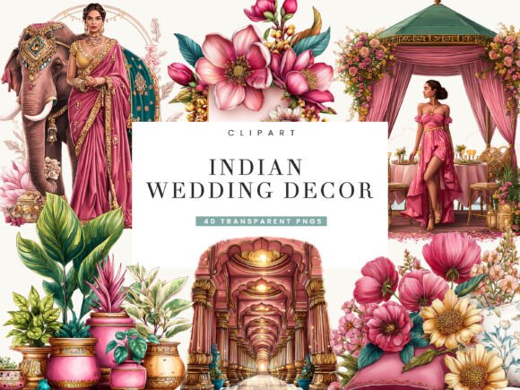 Indian Wedding Decor Clipart: Elevating Cultural Design with Visual Elegance