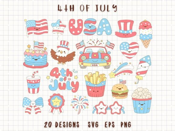 Patriotic Party Clipart for Fourth of July Fun