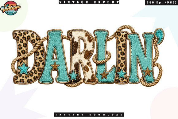 Stylish Western Flair with Darlin Leopard Western Cowgirl PNG