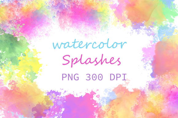 Unlock Creative Possibilities with Watercolor Splatter Stain Colorful Clipart